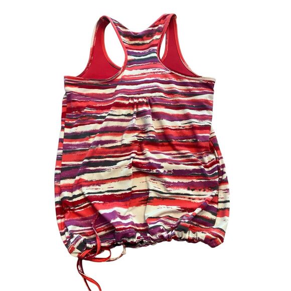 Athleta airbrush pattern yoga/swim reds, purples and whites Medium - Picture 2 of 3